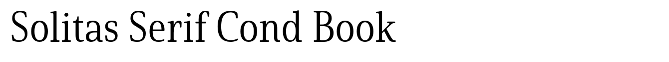 Solitas Serif Cond Book image